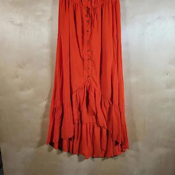 Cotton On Flamenco Off Shoulder Empire Waist Maxi Dress Women Sz L NWT - Picture 8 of 9